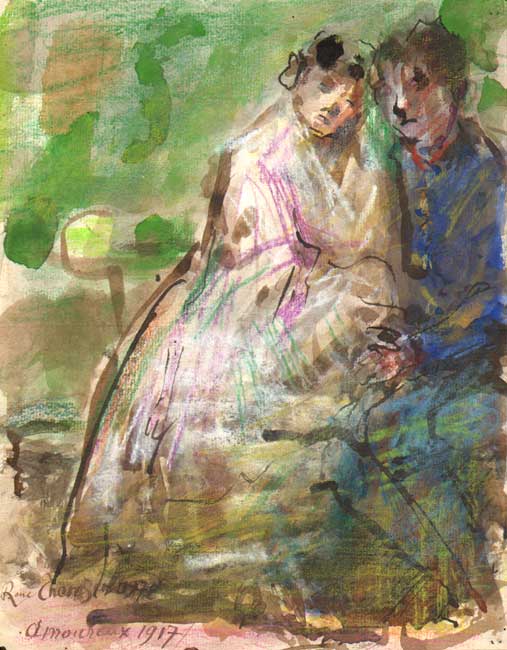 Amoureux / 1917 par THOMSEN Ren  * Cliquer pour agrandir / Click for enlarge