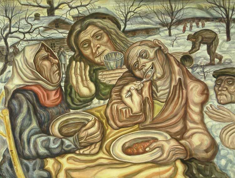 At table (Easter) / 1995 par FEOKTISTOV Vladimir  * Cliquer pour voir l'image en grand