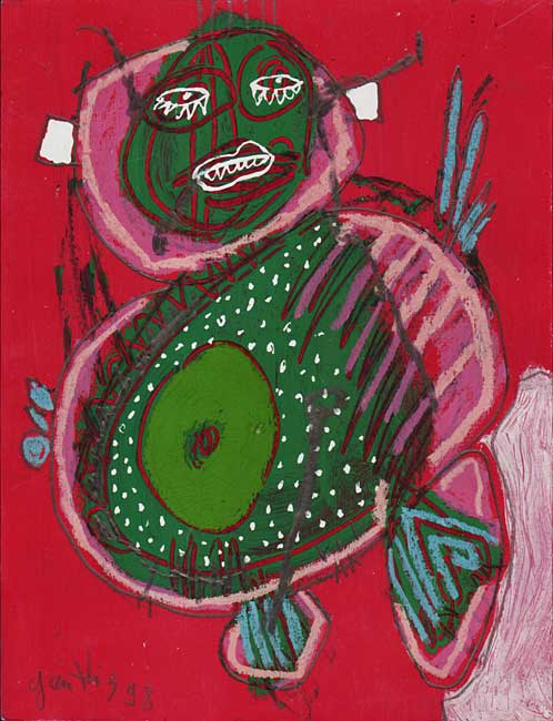 Figure dans le rouge / 1998 par GAUTHIER Jean-Marc  * Cliquer pour agrandir / Click for enlarge