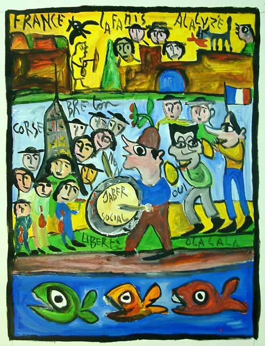 La fanfare à l'Elysée / 2007 par JABER al-Mahjoub  * Cliquer pour agrandir / Click for enlarge