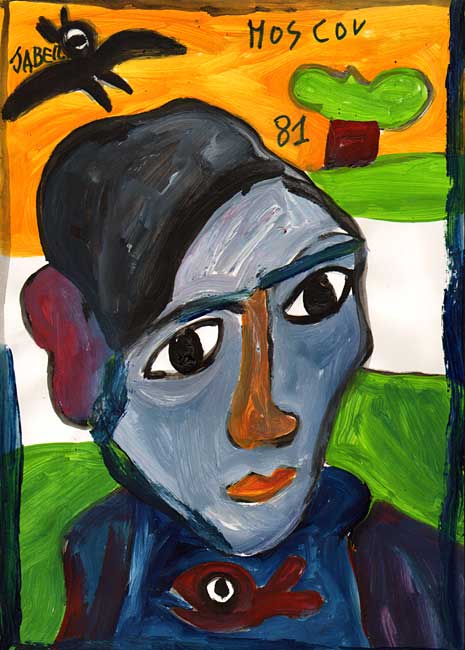 Portrait de Picasso / 2002 par JABER al-Mahjoub  * Cliquer pour agrandir / Click for enlarge