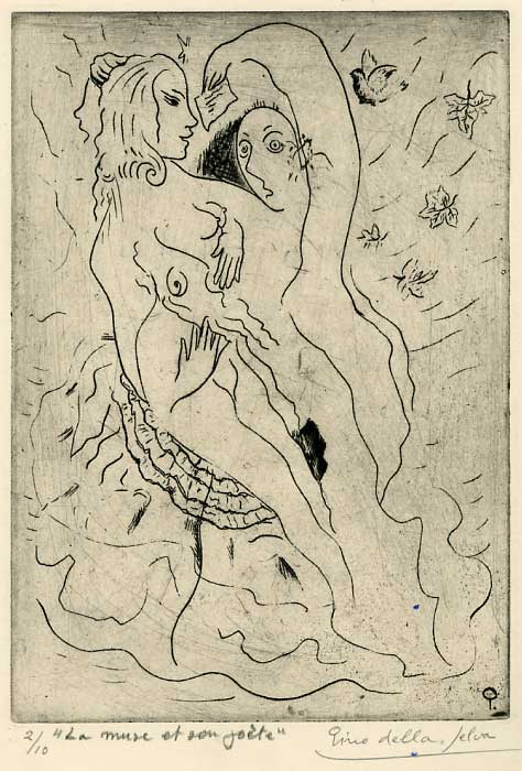 La muse et son poète/ 1947 par PiNO DELLA SELVA  * Cliquer pour agrandir / Click for enlarge